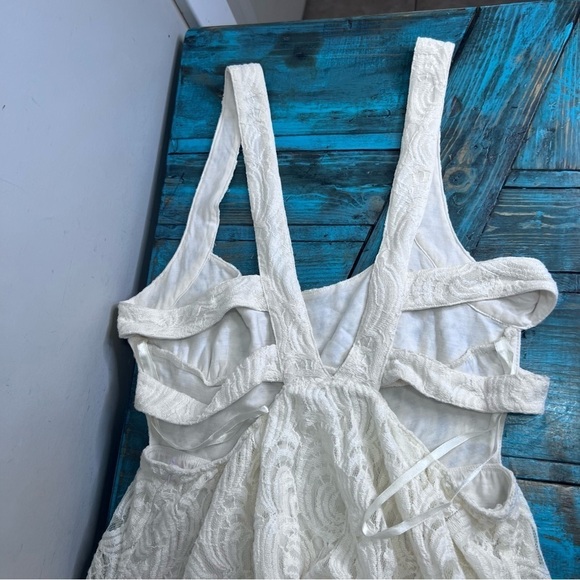 Free People Knit Crochet Mini Dress Size Small - Picture 3 of 11